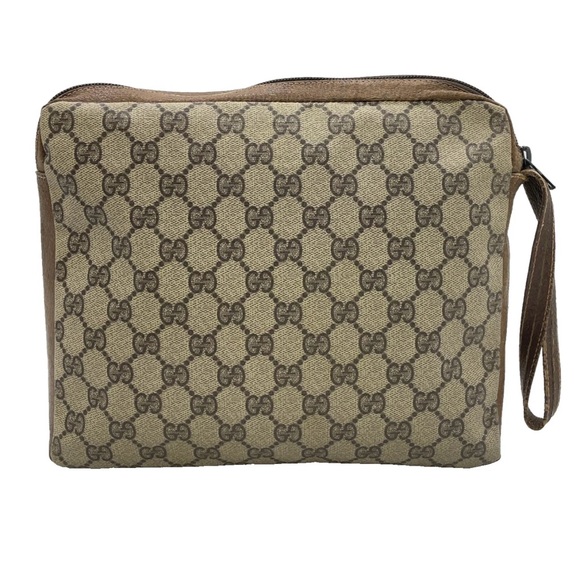 Authentic Gucci GG Supreme PVC Leather Beige Brown - Picture 2 of 9